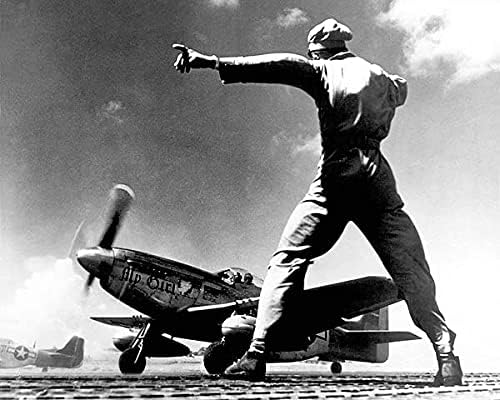 Kuzey Amerika P-51 Iwo Jima'yı Çıkar 11x14 Gümüş Halojenür Fotoğraf Baskısı