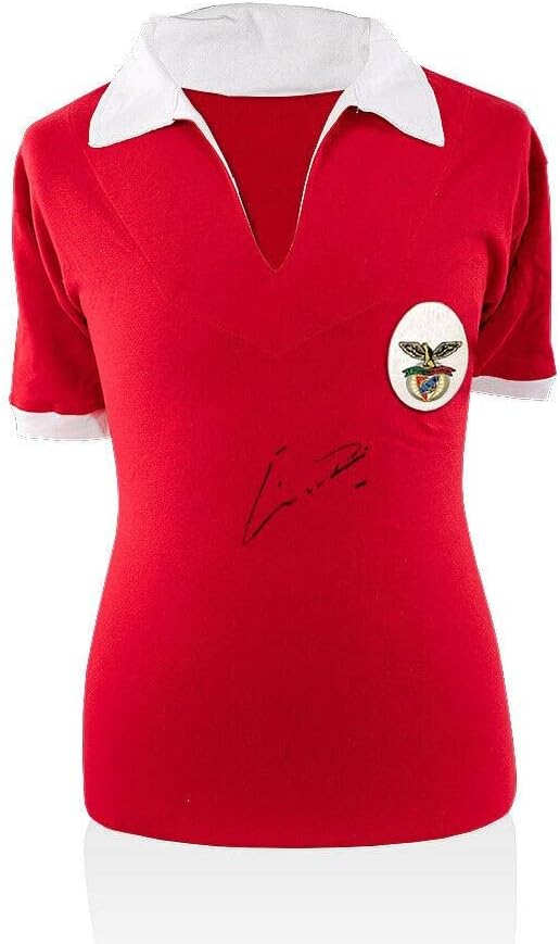 Eusebio İmzalı Benfica Gömlek İmzalı Forma-İmzalı Futbol Formaları