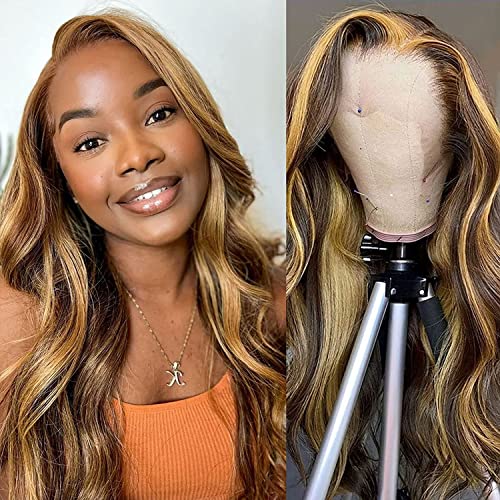 MEIKING Bal Sarışın Vurgulamak dantel ön peruk insan saçı Ombre 4/27 insan saçı Peruk Siyah Kadınlar için HD Şeffaf