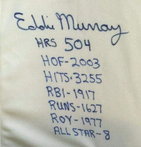 Eddie Murray imzalı 1983 M&N INS 7 Stat Orioles forması darphane İmzası JSA COA İmzalı MLB Formaları