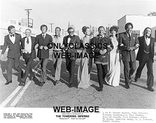 Sadeceklasikler 1973 STEVE MCQUEEN PAUL NEWMAN FAYE DUNAWAY, HOLDEN YÜKSELEN CEHENNEM 8X10 FOTOĞRAF