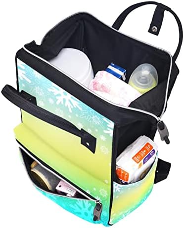 Parlayan Renkli Kar Taneleri bebek bezi çantası Sırt Çantası Bebek Bezi Değiştirme Çantaları Çok Fonksiyonlu Büyük
