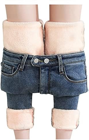 Kadınlar için kot Yüksek Bel Kalınlaşmış Harem Peluş Sıcak Gevşek Düz Artı Boyutu Yırtık Kot Pantolon Pantolon
