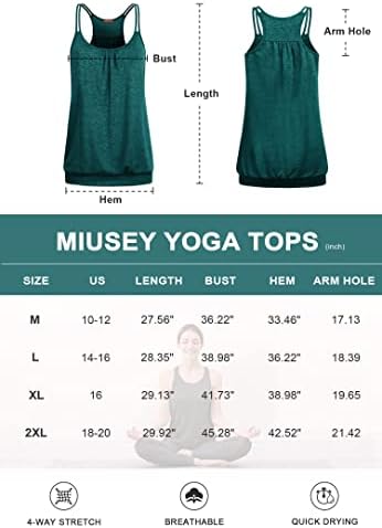 Mıusey Bayan Yoga Tankı Üstleri Gevşek Fit Spagetti Kayışı Bantlı Alt Egzersiz Gömlek