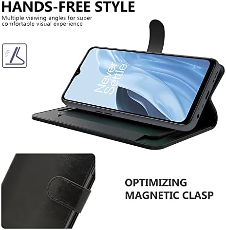 Kılıf için OnePlus Nord N300 5G Cüzdan Kılıf, RFID Engelleme Flip Folio Standı Vegan Deri Telefon Kapak Taşıma Kılıfı