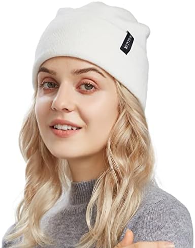 Somaler Bayan Örgü Bere Şapka Kaşmir Yün Kış Şapka Kadınlar için Yumuşak Sıcak Unisex Kaflı hımbıl bere Kayak Kap
