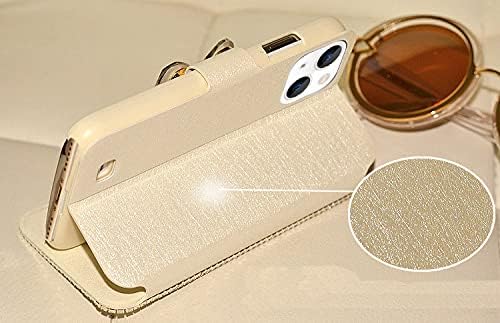 Bonitec iPhone 13 ile Uyumlu Mini Cüzdan Kılıf Kadınlar için Sevimli Parlak Lüks Bling Glitter İlmek Kristal Elmas