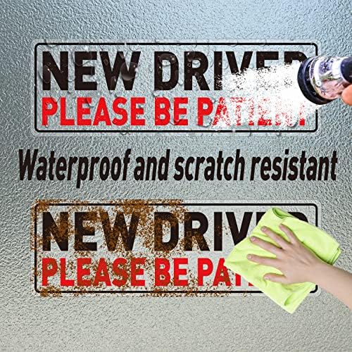 Yeni Sürücü Sticker Burcu Vinil 12x4 İnç Kendinden Yapışkanlı Öğrenci Sürücü Uyarı Çıkartması Sarılmak Araba Pencere