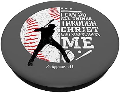 Serin Beyzbol Oyuncusu Hediyeler Erkek Çocuklar Hıristiyan İncil Ayet PopSockets Değiştirilebilir PopGrip