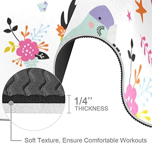Güzel Karikatür Unicorn Ekstra Kalın Yoga Matı-Her Türlü Yoga, Pilates ve Zemin Egzersizleri için çevre Dostu Kaymaz