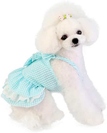 HonpraD Kız Köpek Doğum Günü Kıyafeti Büyük Pamuk Pet Köpek Elbise Bahar ve Yaz Pet Giysi Bahar Sevimli Pet Malzemeleri
