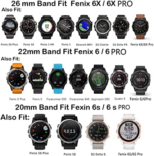 BUDAY 20MM Silikon Hızlı Bırakma Watchband Kayışı Garmin Fenix 7S 6S Pro İzle Kolaylık Bilek Bandı Kayışı Fenix 5S