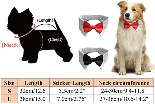 Pianpianzi Ayarlanabilir Köpek Boyun Kravat Yaka Siyah Kravatlı Köpek Tasması Küçük Orta Büyük Köpekler için Düğün