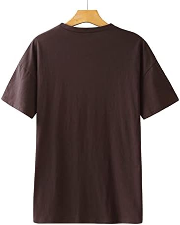 Üst Tshirt Kadın Yaz Sonbahar Konfor Renk Elbise Moda Kısa Kollu Crewneck Kalp Grafik Salonu Bluz EB EB
