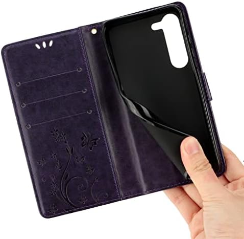 COTDINFOR Samsung Galaxy S23 Kılıf ile Uyumlu Glitter kart tutucu cüzdan kılıf telefon kılıfı Kadınlar için Kristal
