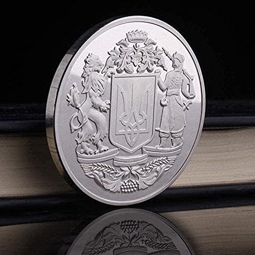 Ukrayna Ulusal Amblemi hatıra parası Mikhail Başmelek Hatıra Amblemi Yabancı Kültürel Sikke Gümüş Sikke Koleksiyonu