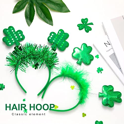 DRESBE Aziz patrick Günü Bantlar Yeşil Yonca Saç Çember Yonca İrlandalı Festivali Saç Aksesuarları Kadınlar ve Kızlar