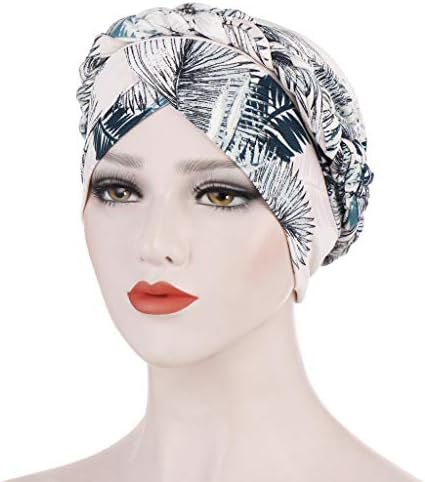 Türban Headwrap Kadınlar için Büküm Düğüm Kemo Bere Kap Müslüman Elastik Çiçek Kanser Şapkalar Etnik Wrap Türban