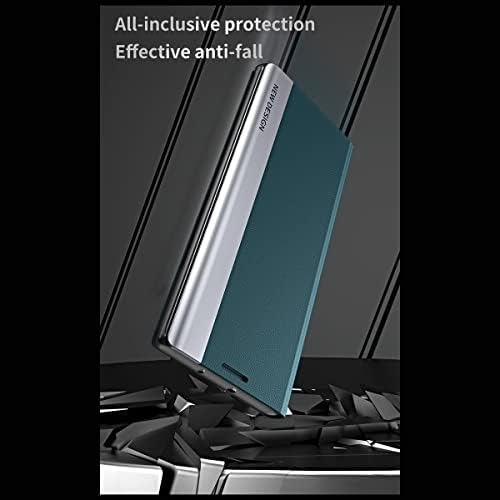 Huawei MATE 20 Pro ile uyumlu arka kapak Manyetik saydam Kaplama Deri Flip Case + PC Akıllı Tam Vücut Koruyucu Kabuk