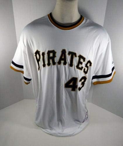 2015 Pittsburgh Pirates John Holdzkom 43 Oyunu Yayınlanan Beyaz Forma 1970'lerin Retro Oyunu Kullanılmış MLB Formaları