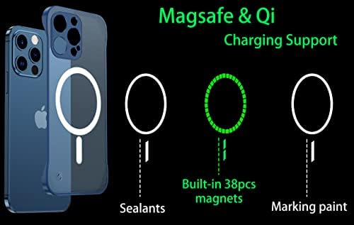 iPhone 14 Pro Max için COMBOMTEK İnce Kılıf MagSafe ile Uyumlu, Mag Güvenli Kablosuz Şarjlı Ultra İnce Çerçevesiz