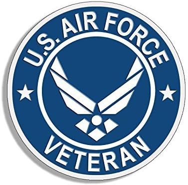 GHaynes Dağıtım Yuvarlak ABD Hava Kuvvetleri Veteran Sticker Çıkartması (USAF Sticker Çıkartması ıc Veteriner) Boyut: