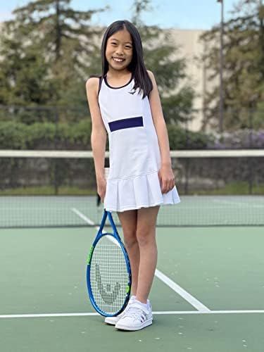 Bace Kızlar Pembe Tenis Elbisesi Beyaz Tenis Elbisesi Kızlar Golf Elbisesi Kızlar Tenis Elbiseleri Pilili Tenis Elbisesi