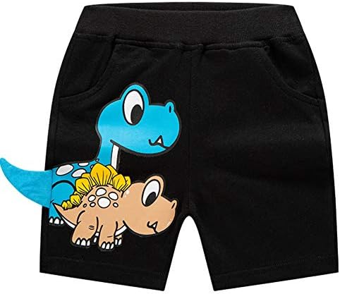 EULLA Yürüyor Boys Dinozor Şort Pamuk Pull-On Rahat Şort Bebek yazlık pantolonlar