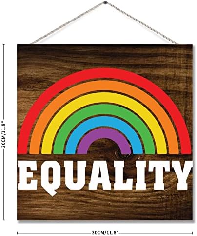 Eşitlik Gökkuşağı Gurur Ahşap İşareti Eşcinsel Gurur Duvar İşareti LGBT İşareti Gökkuşağı Eşitlik Lezbiyen Dekoratif