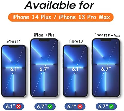 WEOFUN 3 Paket 3D Temperli Cam filmi iPhone 14 Artı / iPhone 13 Pro Max, ekran Koruyucu ile uyumlu iPhone 14 Artı