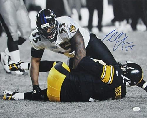 Terrell Suggs Baltimore Kuzgunları İmzalı / İmzalı 16x20 Fotoğraf JSA 166007-İmzalı NFL Fotoğrafları
