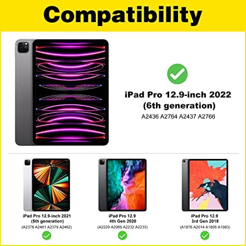 ProCase iPad Pro 12.9 Ekran Koruyucu Paketi ile 2 + 2 Paket Ekran Koruyucu için iPad Pro 12.9 inç 6th 5th 4th Nesil