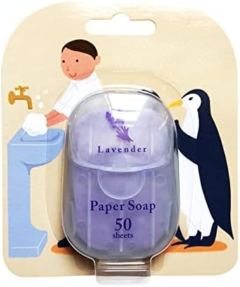 WHYUXU Kağıt sabun Taşınabilir sabun Levhalar, Emme Karton sabun, 50 Adet Tek Kullanımlık El Yıkama Seyahat sabunu