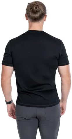 Yünlü Giyim erkek Merinos Yünü V Yaka Tee Gömlek-Ultralight-Esneklik Nefes Anti-Koku