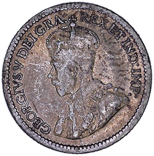 1912 CA George VDEİ GRATİA ile Kanada KM 22 Gümüş 5 Cent Çok iyi