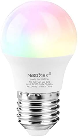 LGIDTECH FUT110 Miboxer 4 W RGB + SKK LED Ampul, Renk Değiştirme ve Sıcaklık Ayarlanabilir.WL-Box1 Ağ Geçidi hub