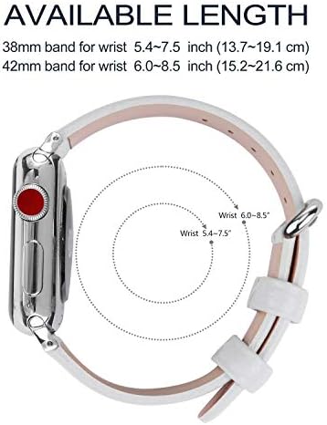 Uyumlu Küçük Apple Watch 38mm, 40mm, 41mm (Tüm Serisi) Deri İzle Bilek Bandı Kayışı Bilezik Adaptörleri ile (Suluboya
