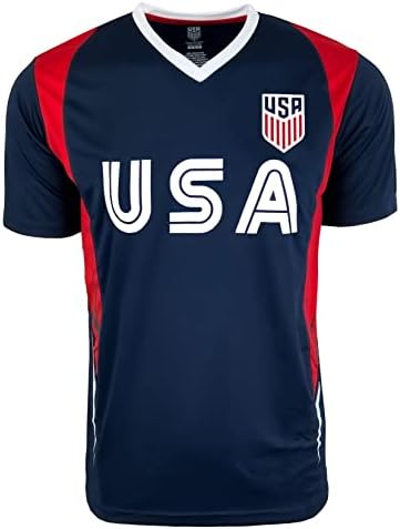 Simge Spor Resmi Lisanslı ABD Futbol USMNT Gençlik Çocuk Oyun Günü Gömlek Atletik Aktif Eğitim Oyunu Tee Üst