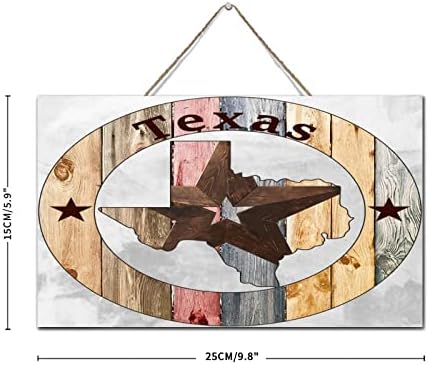 Autravelco Texas Yalnız Yıldız Ev Haritası Ahşap Duvar İşareti Kişiselleştirilmiş Masa Rustik Dekor Ahşap İşaretler