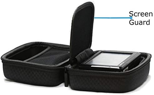 Navitech Siyah Sert GPS Taşıma çantası ile Uyumlu Jimwey GPS Navigasyon Araba Kamyon için 5 İnç