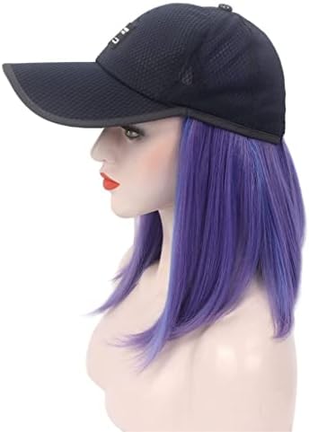 HGVVNM Moda Bayan Şapkaları, Saç Şapkaları, Siyah Beyzbol Şapkaları, Peruklar, Uzun Kıvırcık Kahverengi Peruklar,