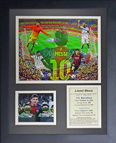Efsaneler Asla Ölmez Lionel Messi Kolaj Fotoğraf Çerçevesi, 11 x 14