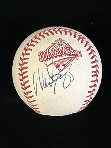 Wade Boggs HOF NY Yankees, hologram İmzalı Beyzbol Toplarıyla Resmi 1996 Dünya Serisi Beyzbolu imzaladı