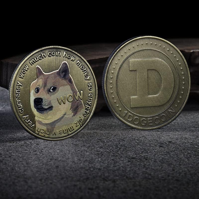 Yeni DogCoin Üç Boyutlu Kabartma hatıra parası Pirinç Kırmızı Bakır Renkli Baskı Sanal hatıra parası (2)