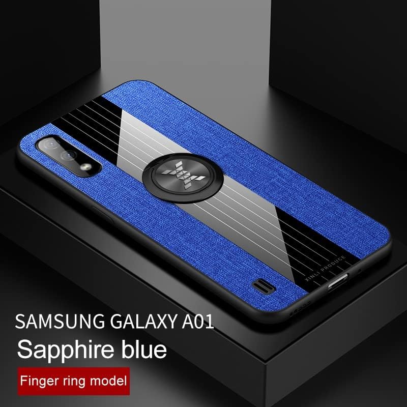 Koruyucu Kılıf Samsung Galaxy A01 Kılıf ile uyumlu,Manyetik 360°Kickstand Kılıf ile, Çok Fonksiyonlu Kılıf Bez Textue