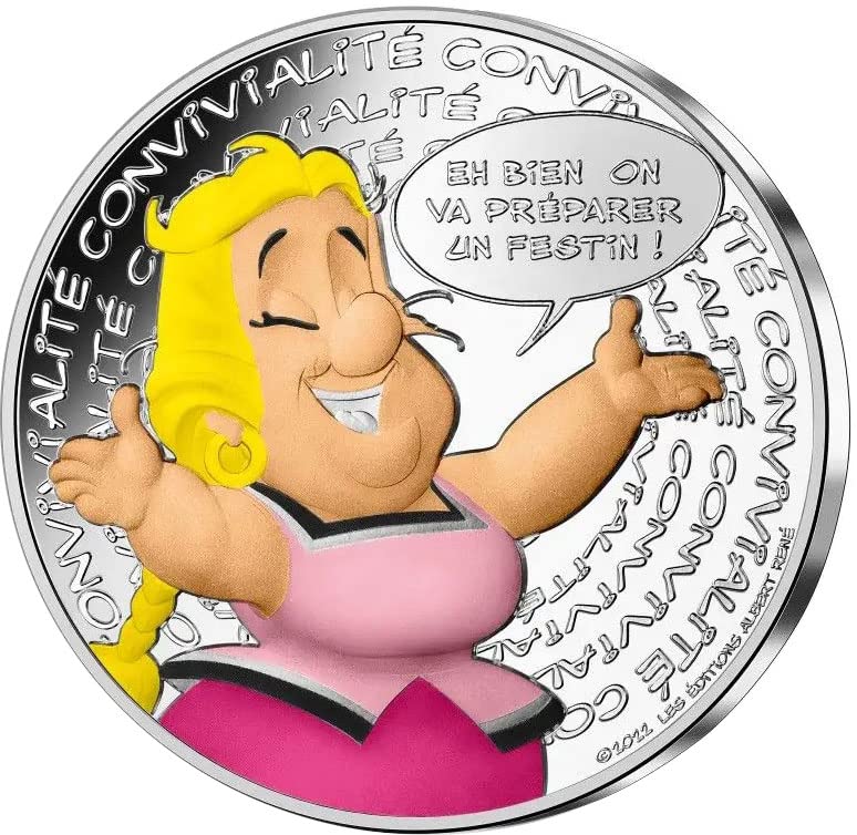 2022 DE Asterix PowerCoin Şenlik Şenlik Gümüş Sikke 10€ Euro Fransa 2022 BU Parlak Dolaşımsız