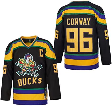 D - 5 Erkekler Mighty Ducks Forması 33 Goldberg 66 Bombay 96 Conway 99 Bankalar Forması,film Buz Hokeyi Forması