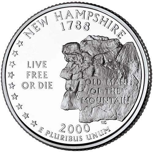 2000 P BU New Hampshire Eyalet Mahallesi Seçimi Dolaşımsız ABD Darphanesi