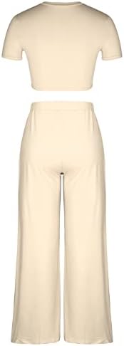 Amikadom Brunch Pantolon Setleri Bayan Yaz Sonbahar Baskı İki Parçalı Düz Bacak Pantolon Setleri Bayanlar 2023 Giyim