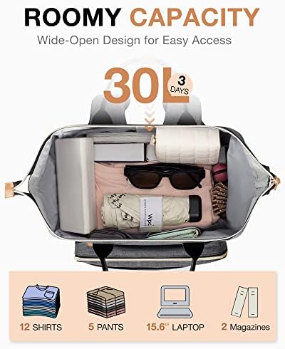 Kadınlar için BAGSMART seyahat sırt çantası, Laptop sırt çantası 15.6 inç bilgisayara Uyar, Öğretmen sırt çantası